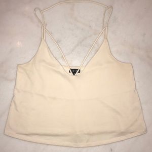 Cream Strappy Crop Top